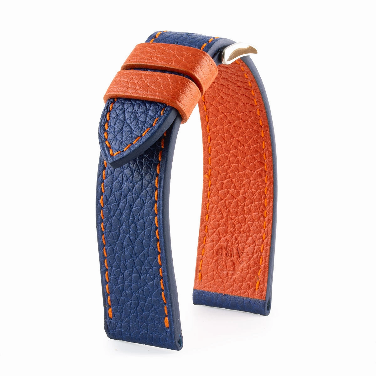 "Holi" leather watch band - Buffalo (black, blue, kaki, brown, pink)
