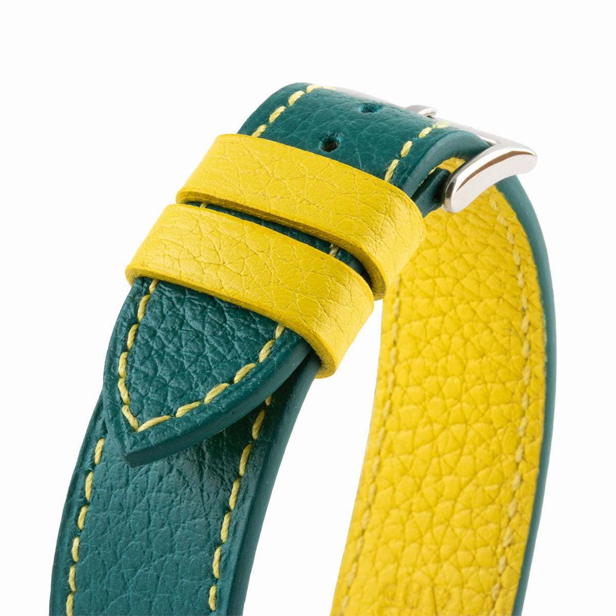 "Holi" leather watch band - Buffalo (black, blue, kaki, brown, pink)