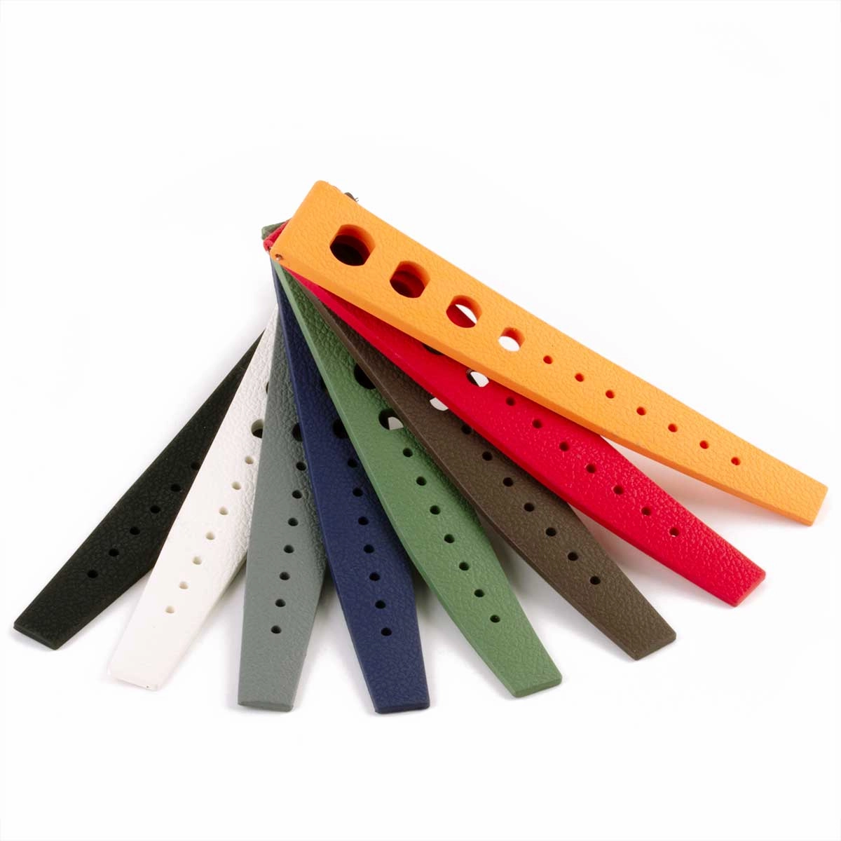 "Rallye" watch band 20mm - Rubber (black, blue, green, red...)