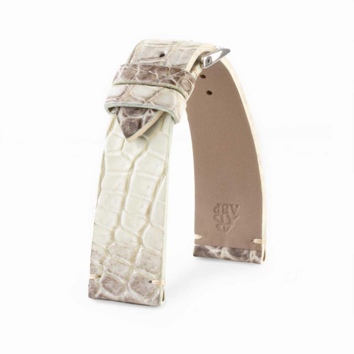 "Retro Himalaya" leather watch band - Alligator (grey, blue, green, brown, red)