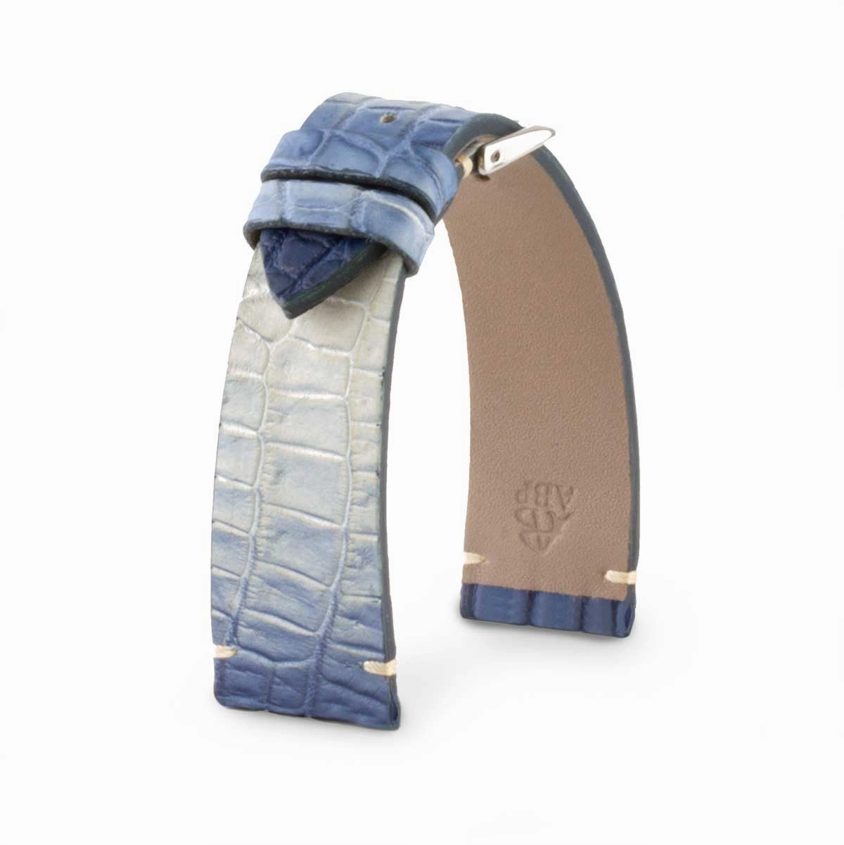 "Retro Himalaya" leather watch band - Alligator (grey, blue, green, brown, red)