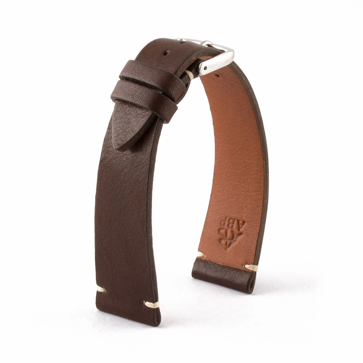 "Retro" watch band - Premium quality barenia type calf leather strap (black, brown, kaki, red, green)