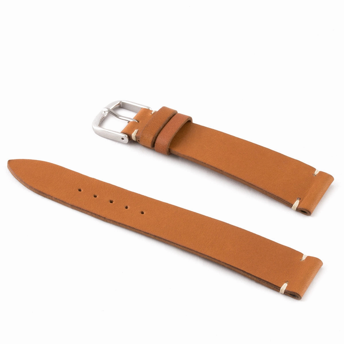 "Retro" watch band - Premium quality barenia type calf leather strap (black, brown, kaki, red, green)