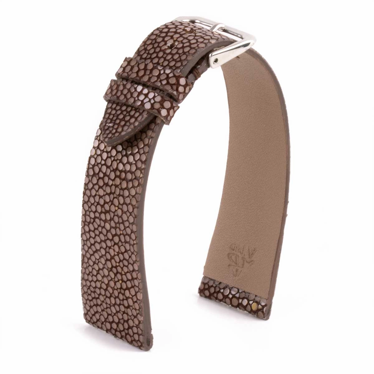 "Retro" watchband - Premium stingray leather strap (black, brown, green)