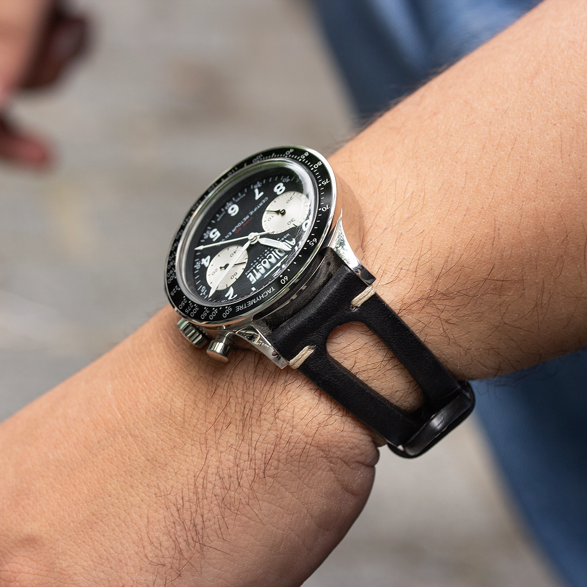 "Sparta" vintage strap  - Leather watch strap - Aged calf (black, brown)