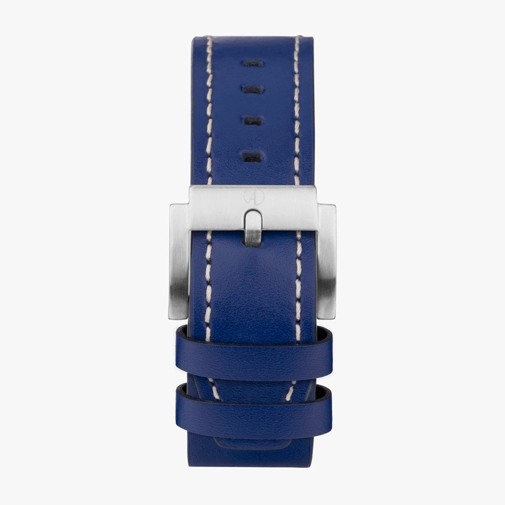 Accurist Aviation Mens Watch 76001 Blue Leather Strap with Blue Dial