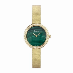 Accurist Ladies Watch 78004 With Green Malachite Dial