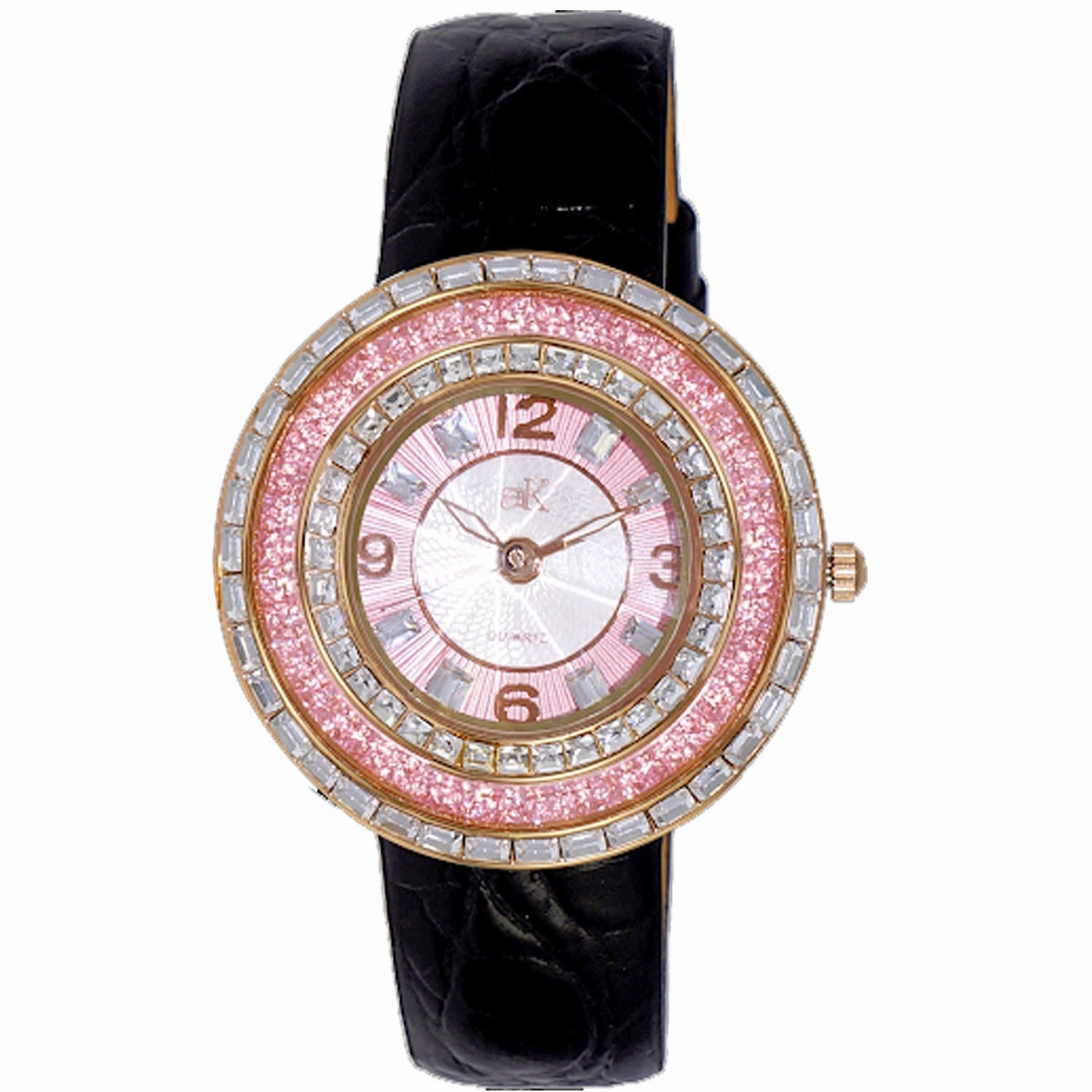 Adee Kaye Women's Facceta  Rose Gold Dial Watch