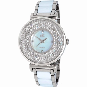 Adee Kaye Women's Watch - Pisa Quartz Silver and White Mop Dial Bracelet | AK8660