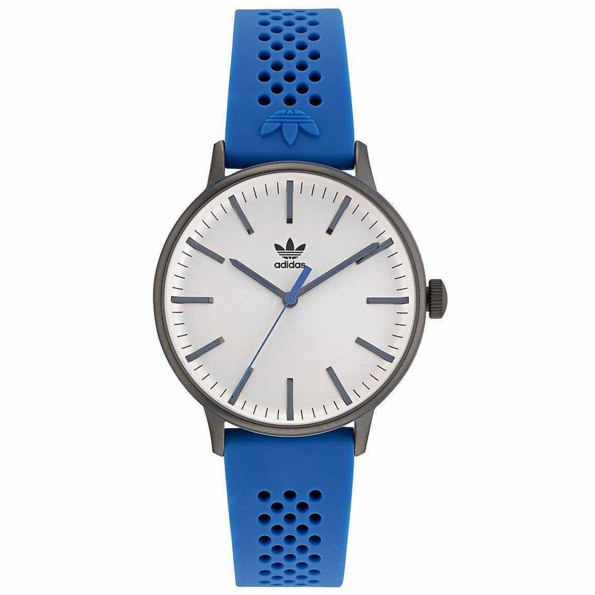 Adidas Men's Watch - Originals White Dial Blue Silicone Rubber Strap | AOSY22019