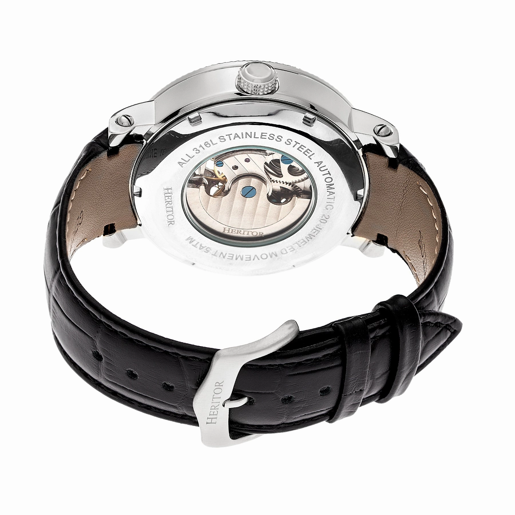 Aries Skeleton Leather-Band Watch