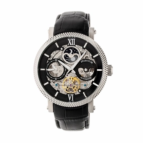 Aries Skeleton Leather-Band Watch