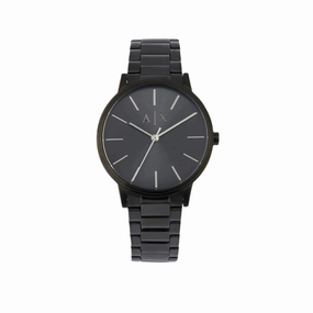 Armani Cayde Elegant Black Steel Band Timepiece AX2701