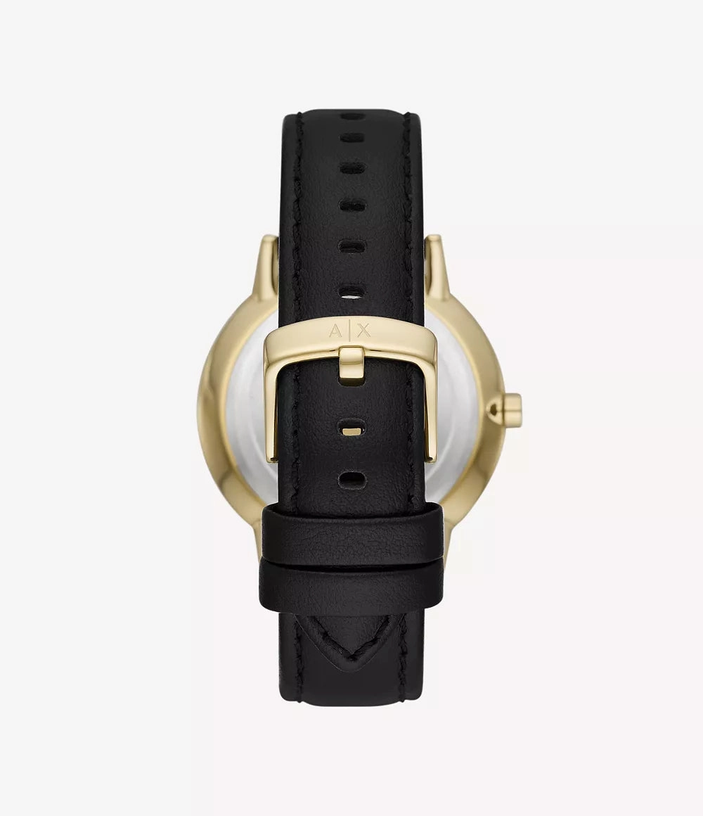 Armani Exchange AX2741 C Men's Cayde Black Leather Watch