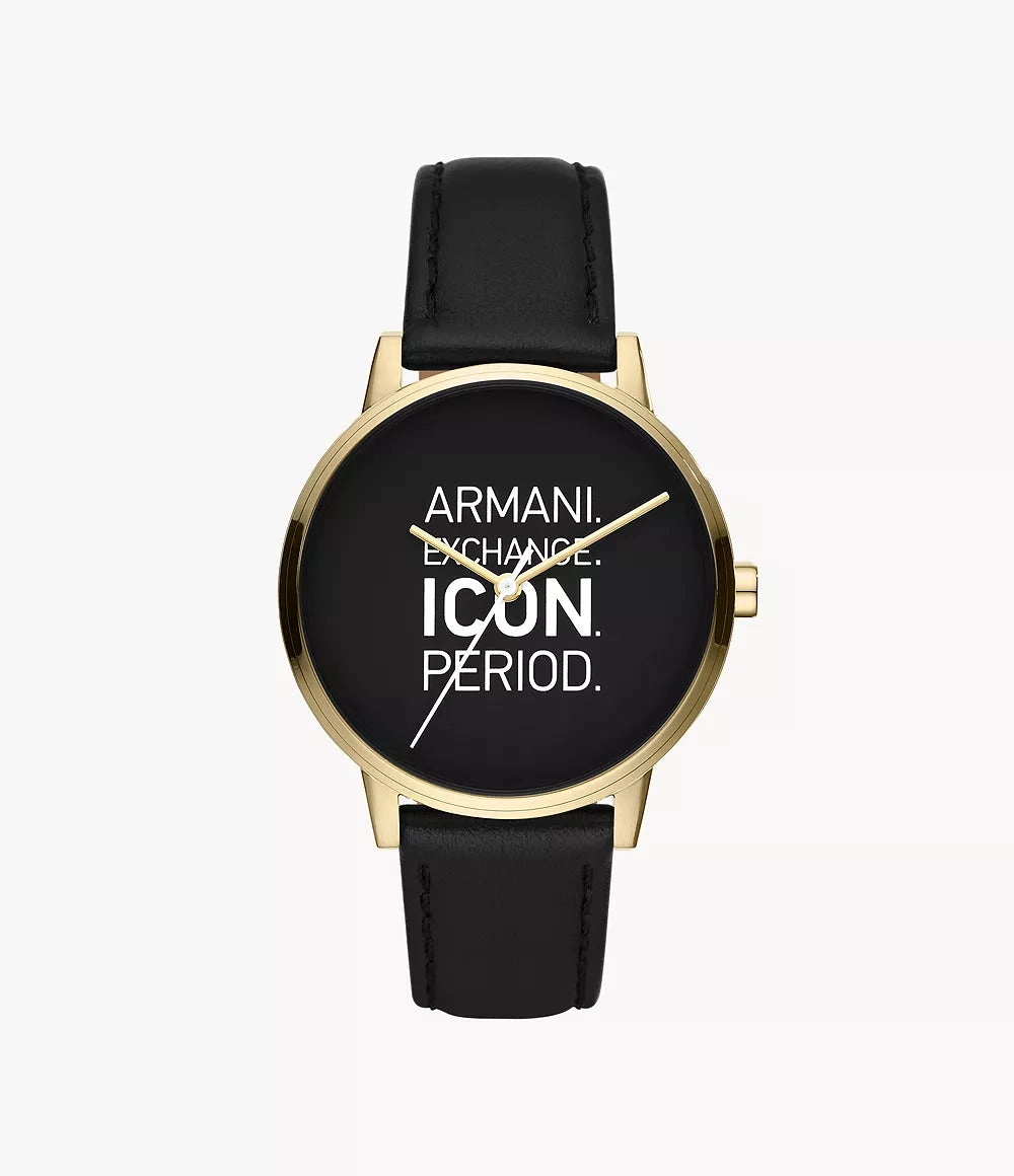 Armani Exchange AX2741 C Men's Cayde Black Leather Watch