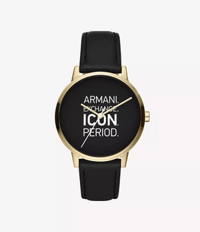 Armani Exchange AX2741 C Men's Cayde Black Leather Watch