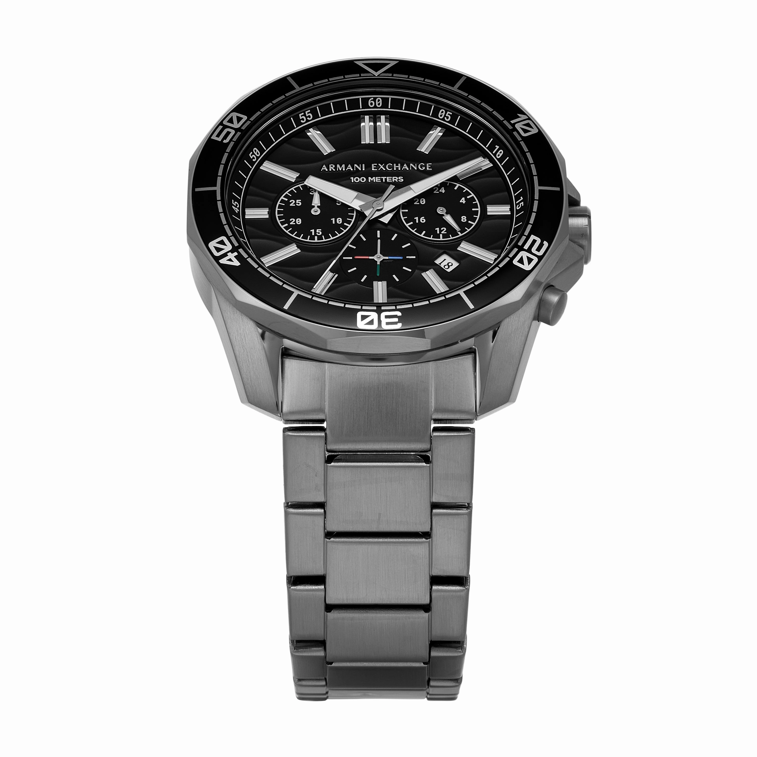 Armani Exchange Chronograph Gunmetal Stainless Steel Watch AX1959