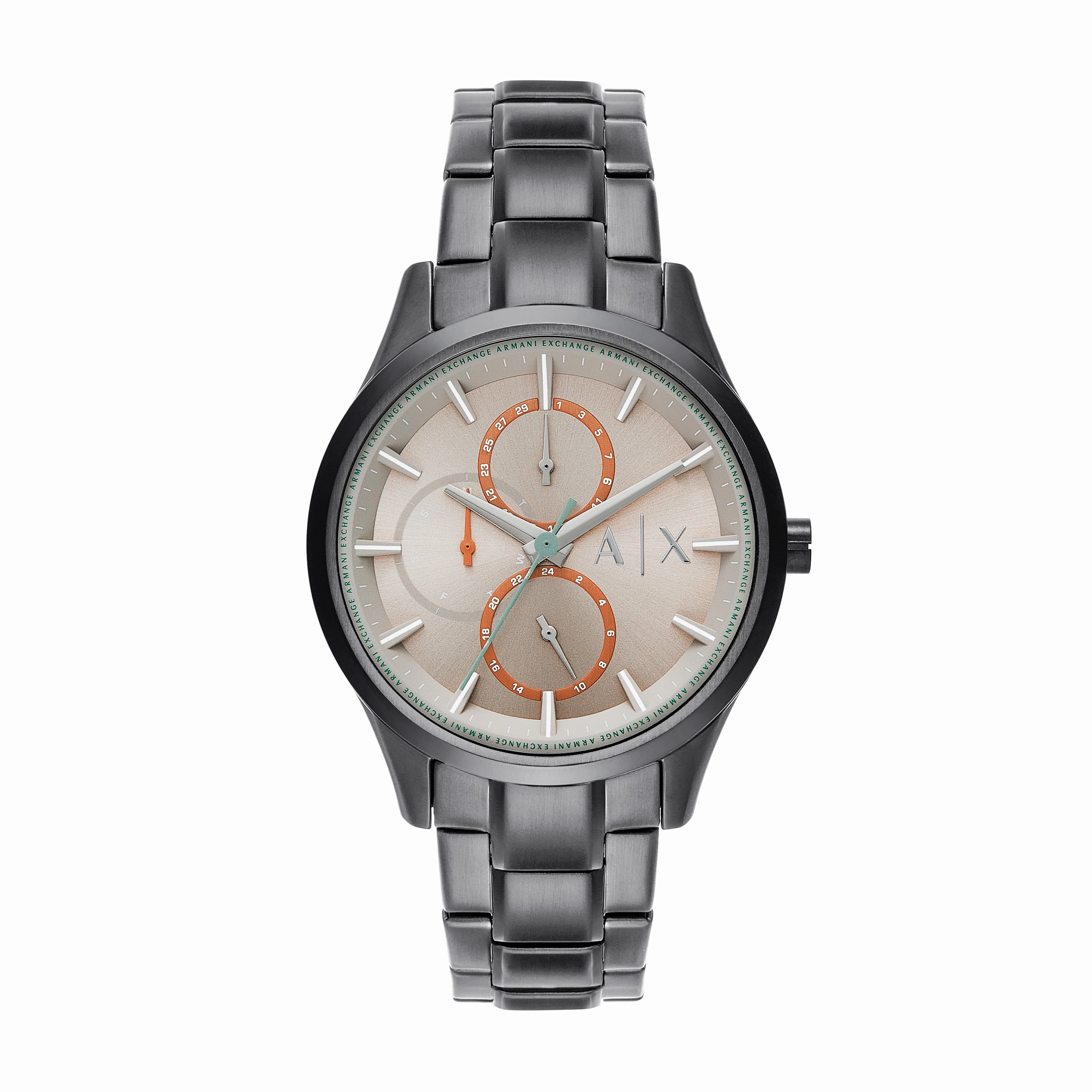 Armani Exchange Dante Gunmetal Mens Watch with Beige Dial AX1880