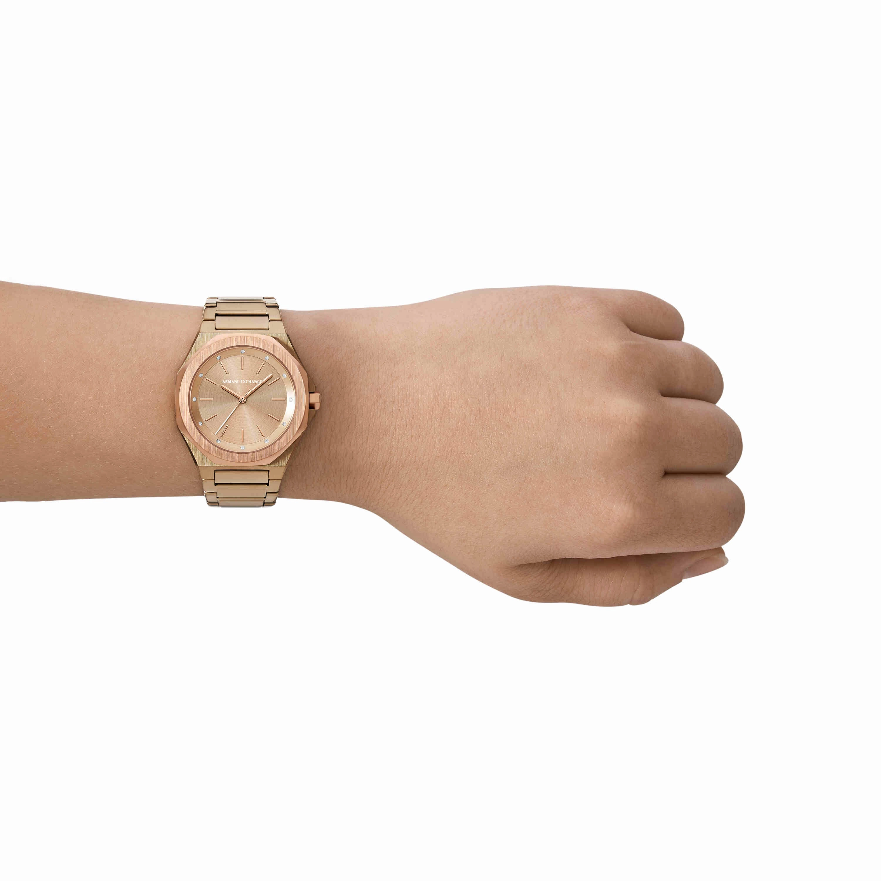 Armani Exchange Gold Tone Analogue Watch AX4616