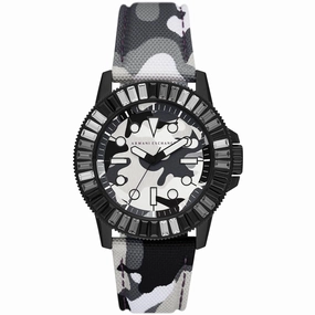 Armani Exchange Men's Watch - Classic Quartz Black and White Dial Strap | AX1856
