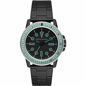 Armani Exchange Men's Watch - Classic Quartz Black Stainless Steel Bracelet | AX1858