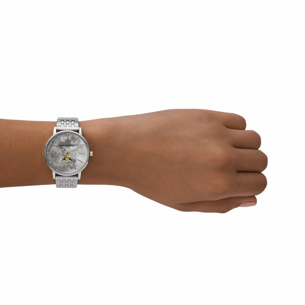 Armani Exchange Moonphase Multifunction Stainless Steel Watch AX5585