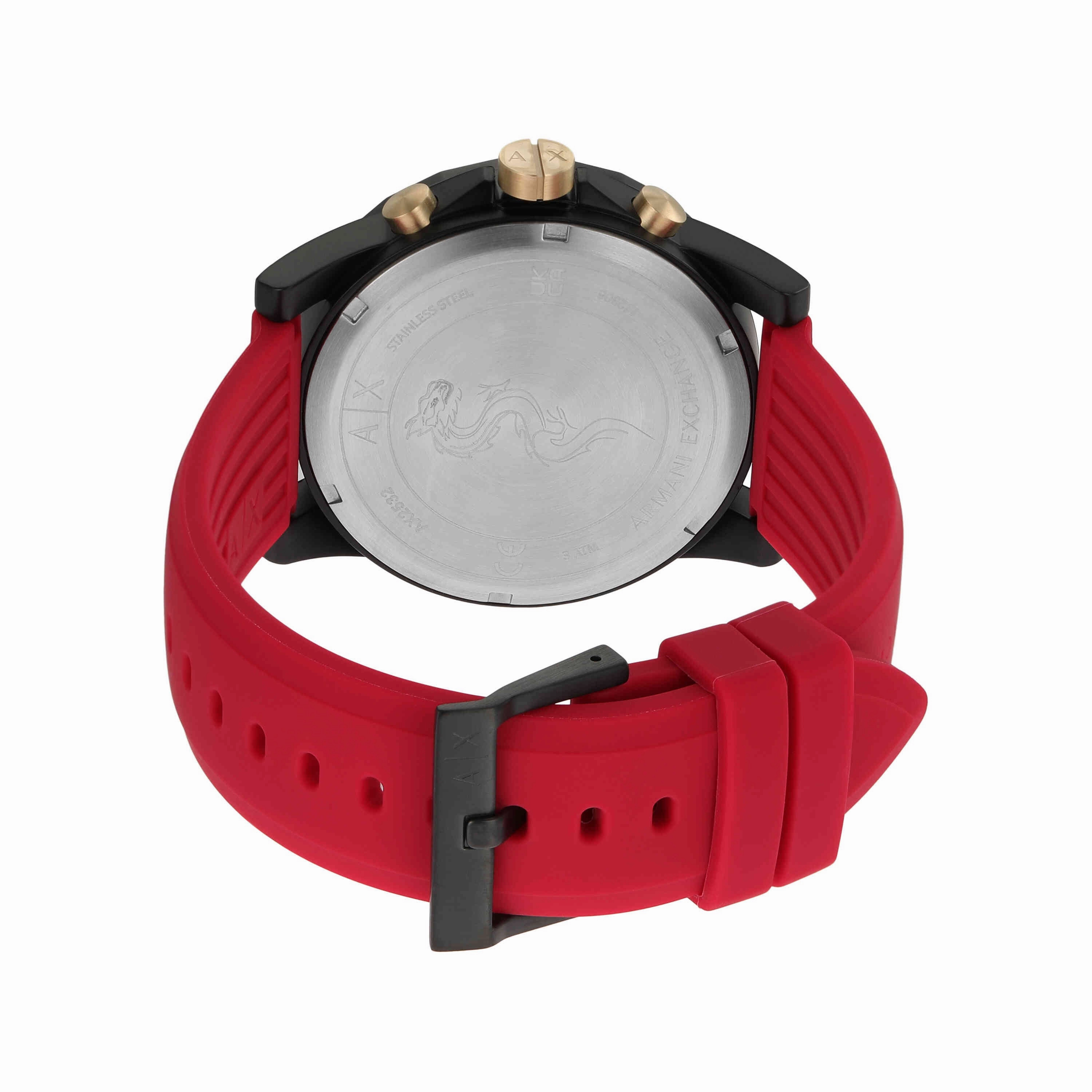 Armani Exchange Red Chronograph Watch AX7152SET