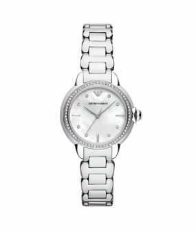 Armani Silver Dial Stainless Steel Watch Model AR11596
