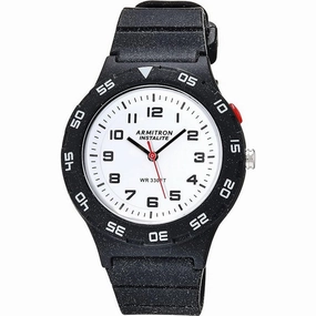 Armitron 25/6443BLK Sport Easy to Read Silicone Strap Unisex  Watch