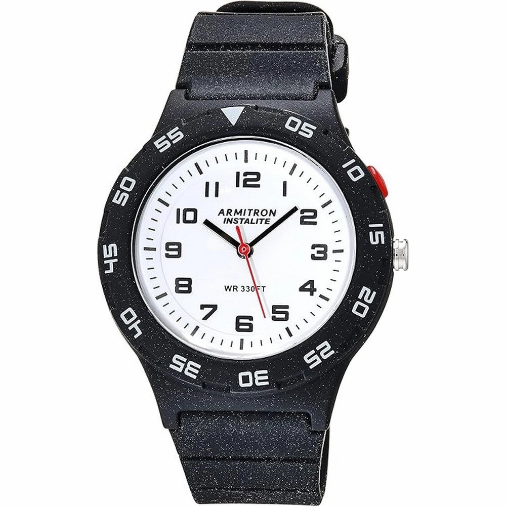 Armitron 25/6443BLK Sport Easy to Read Silicone Strap Unisex  Watch