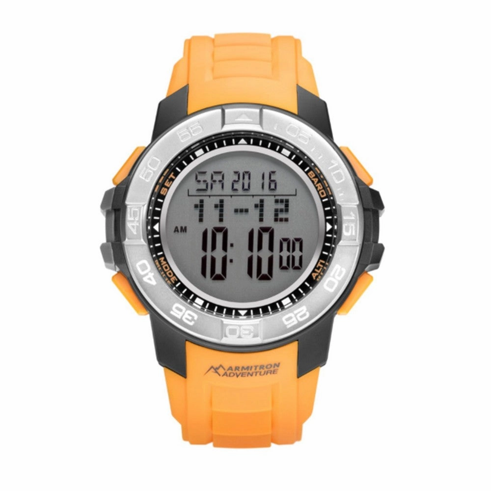 Armitron AD/1011YLW Adventure Sports Digital Multi-Functional Yellow Resin Strap Men's Watch
