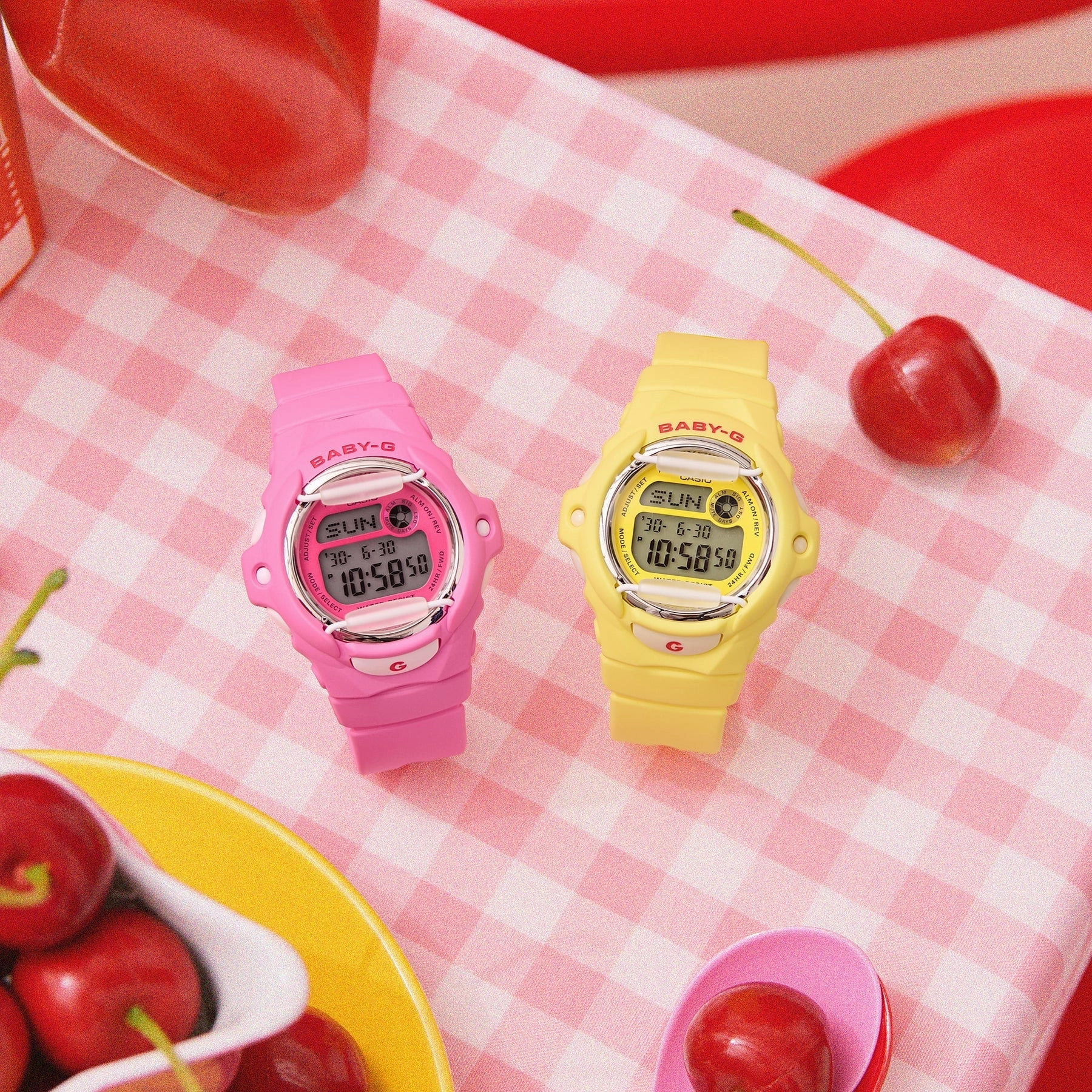 Baby-G BG-169 Series Yellow Dial Yellow Resin Band Watch BG169CH-9D