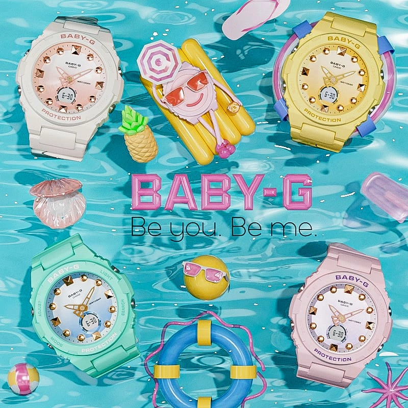BABY-G Pink Resin Band Womens Watch BGA320-4A