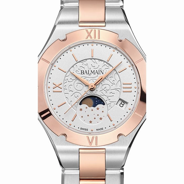 Balmain 'Be Balmain' Moon-Phase Two-Tone Watch B45983312