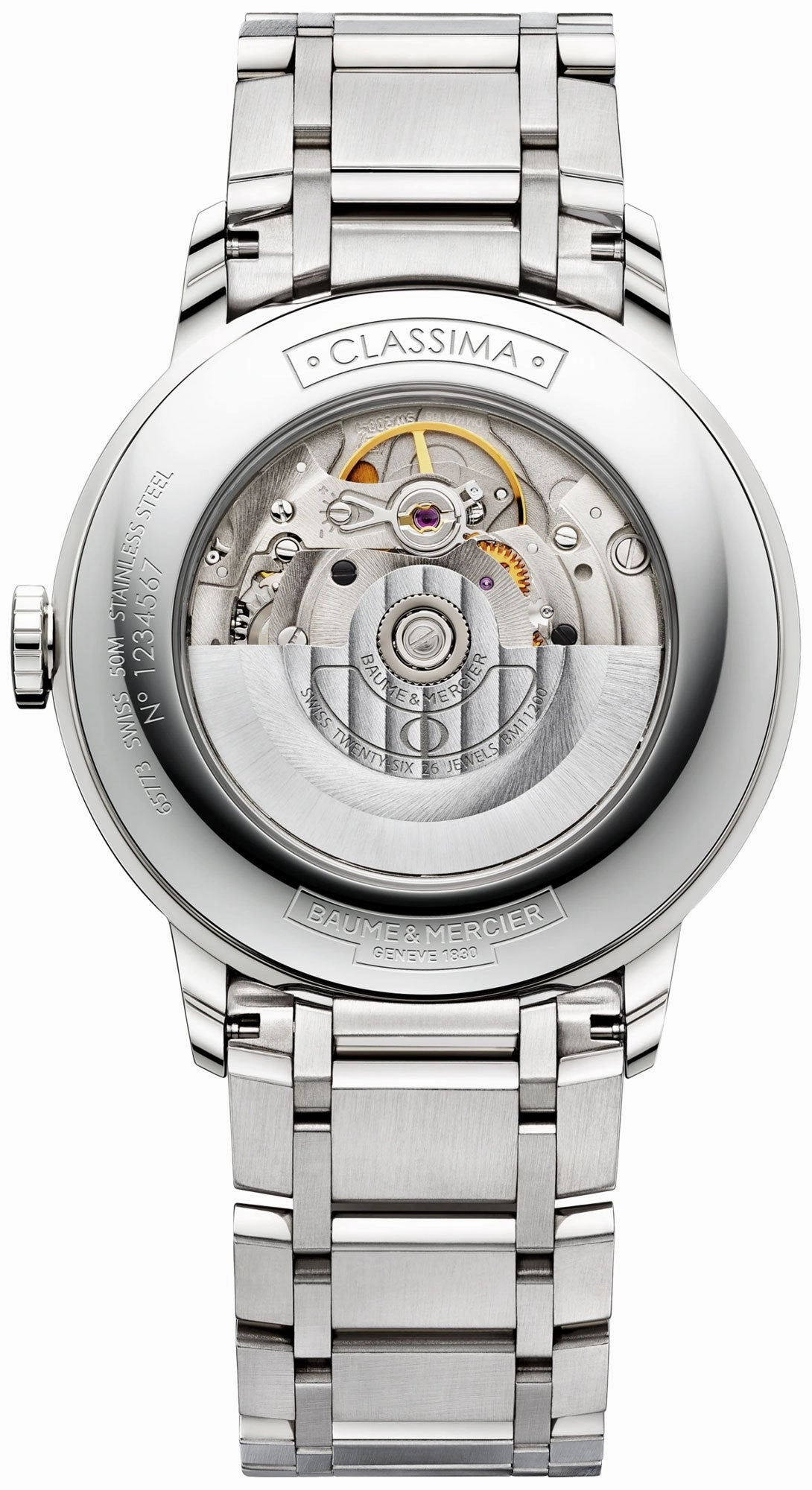 Baume & Mercier Classima Automatic Stainless Steel Silver-Tone Dial Date Mens Watch MOA10374