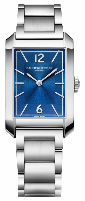 Baume & Mercier Hampton Stainless Steel Blue Dial Quartz Mens Watch M0A10754