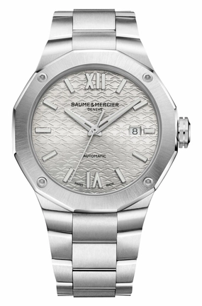 Baume & Mercier Riviera Automatic Stainless Steel Silver Dial Date Mens Watch M0A10622