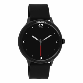 Black OOZOO smartwatch with black rubber strap - Q00134
