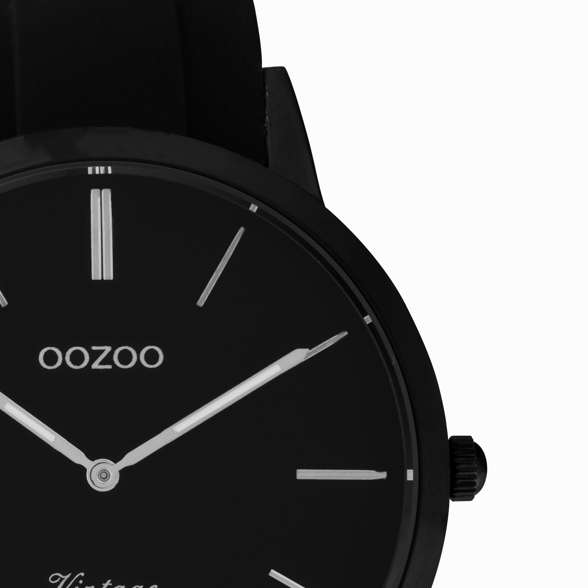 Black OOZOO watch with rubber strap - C20173