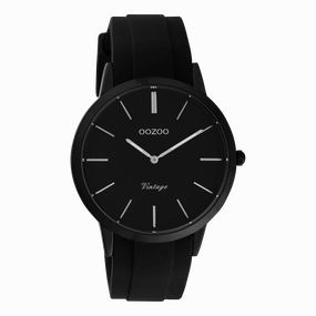 Black OOZOO watch with rubber strap - C20173