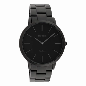 Black OOZOO watch with stainless steel bracelet - C20025