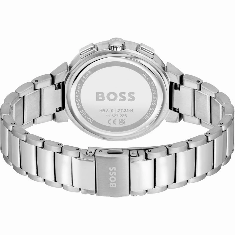 Boss Watches Ladies Stainless Steel Crystal Set Watch 1502676