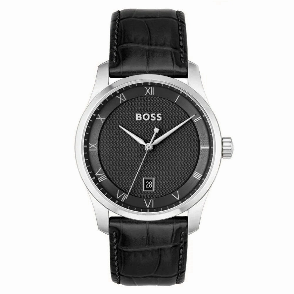 BOSS Watches Principle Leather Strap Mens Watch 1514122