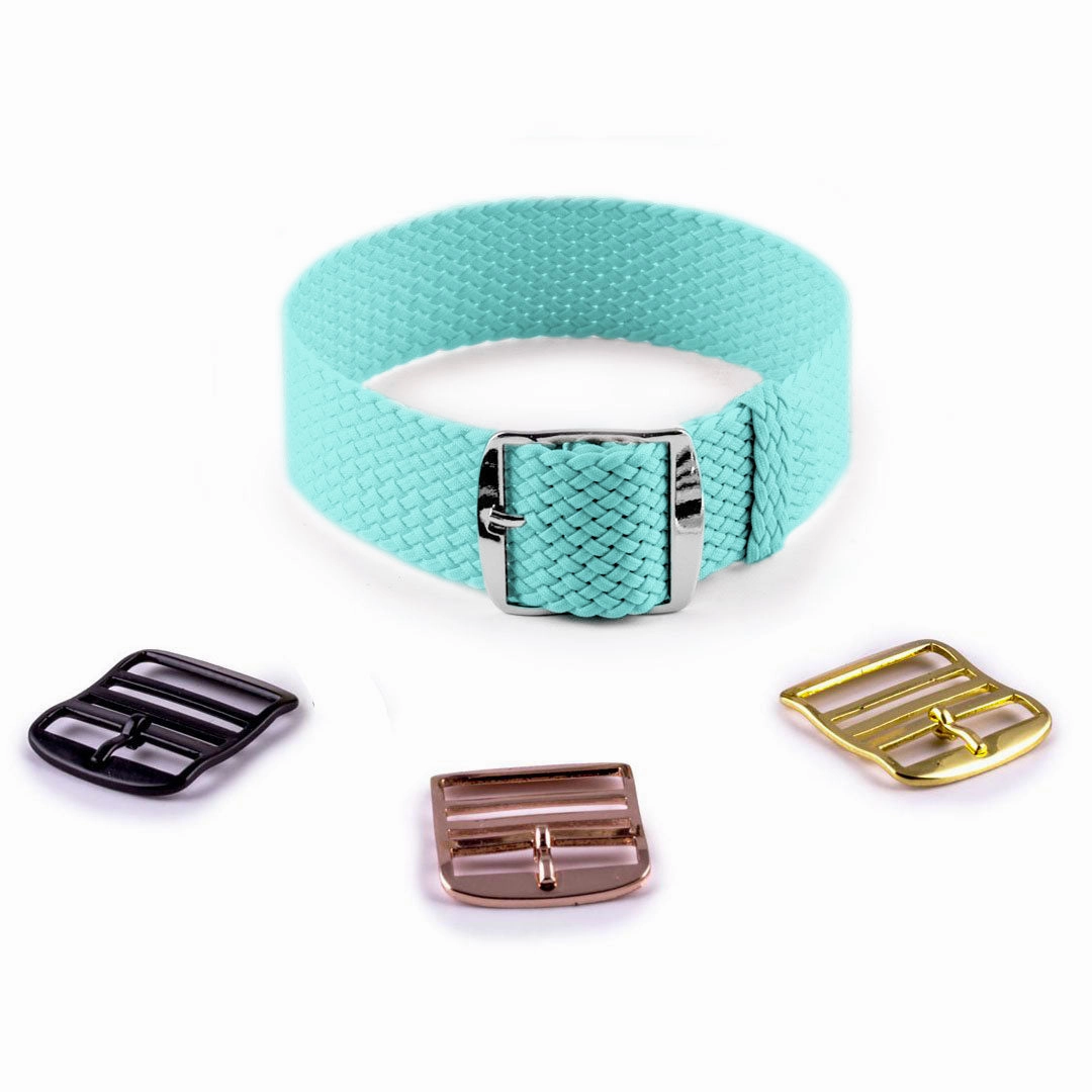 Braided Perlon watch strap (navy blue, brown, grey, black, white, green, red, blue jean...)