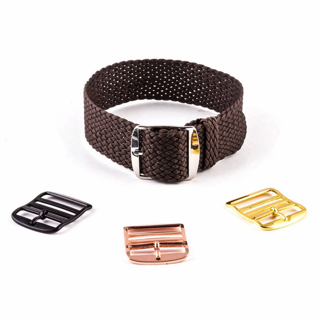 Braided Perlon watch strap (navy blue, brown, grey, black, white, green, red, blue jean...)