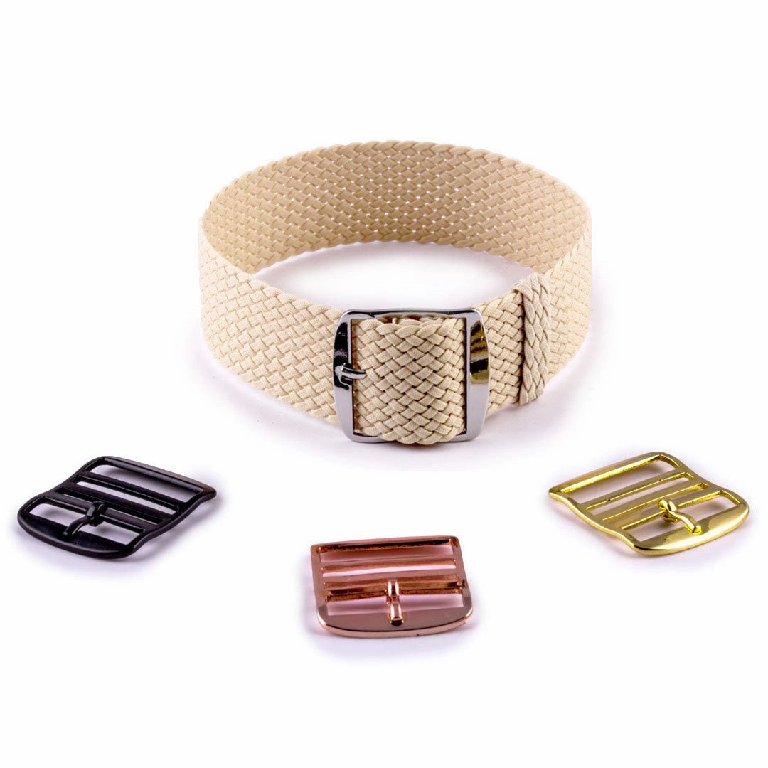 Braided Perlon watch strap (navy blue, brown, grey, black, white, green, red, blue jean...)