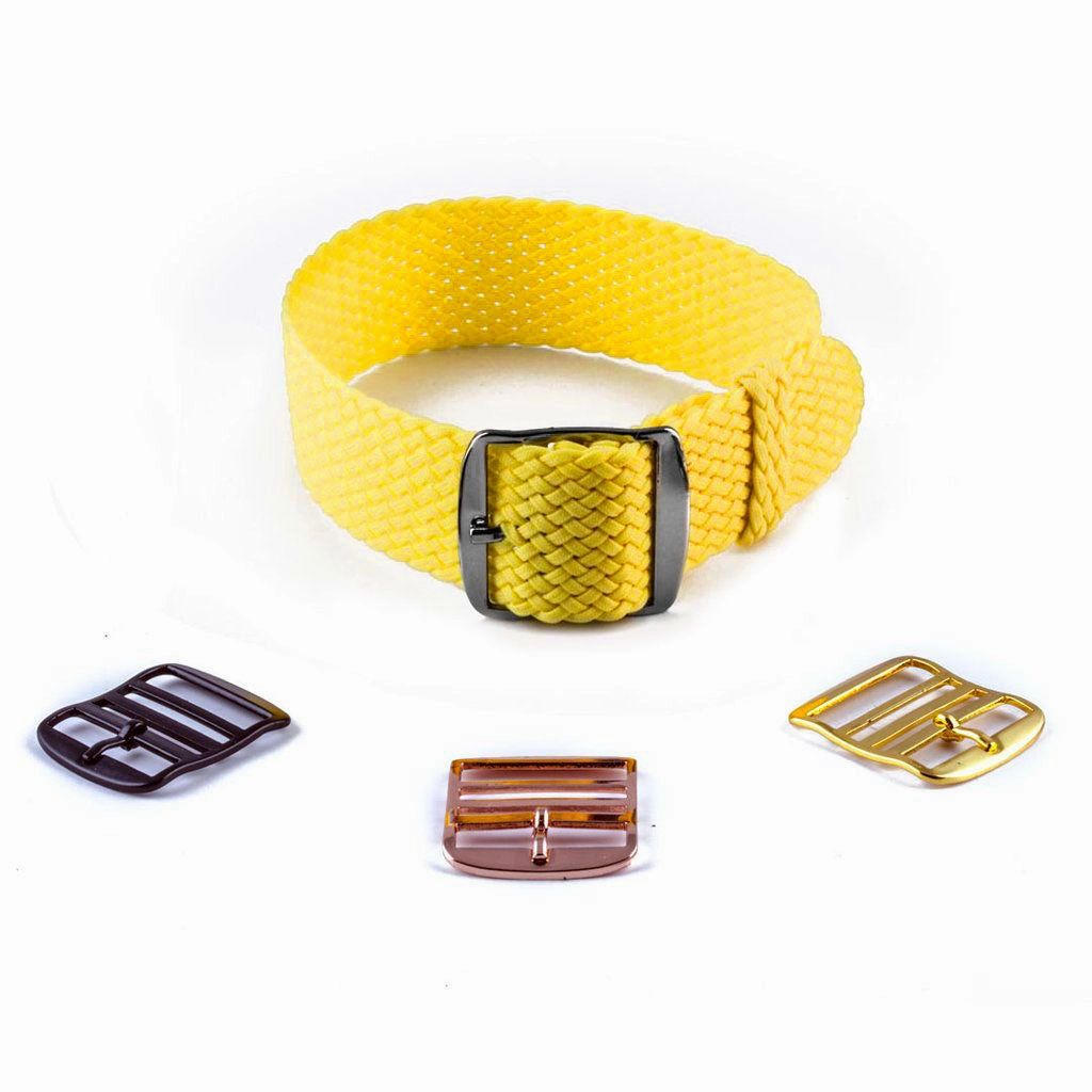 Braided Perlon watch strap (navy blue, brown, grey, black, white, green, red, blue jean...)