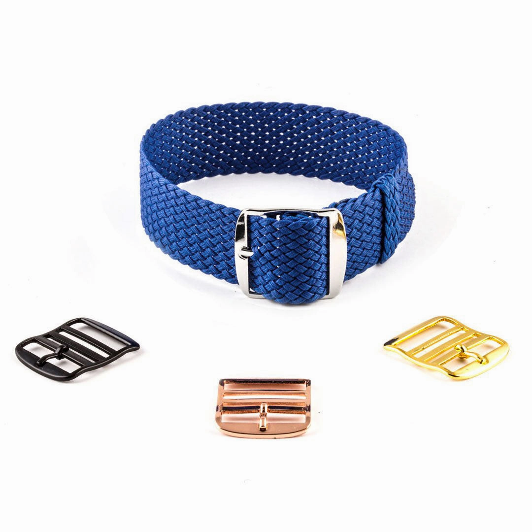 Braided Perlon watch strap (navy blue, brown, grey, black, white, green, red, blue jean...)