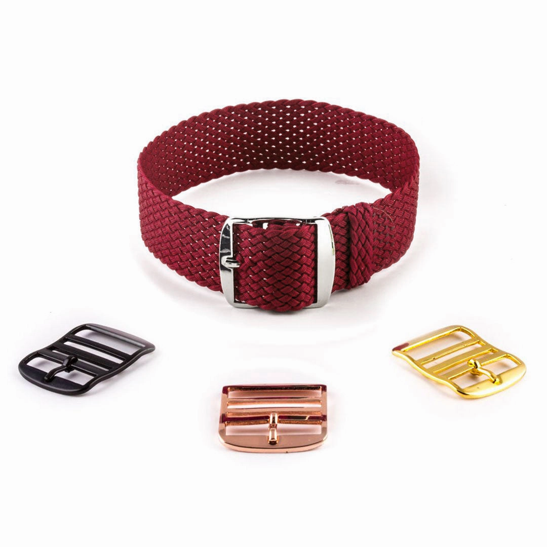 Braided Perlon watch strap (navy blue, brown, grey, black, white, green, red, blue jean...)