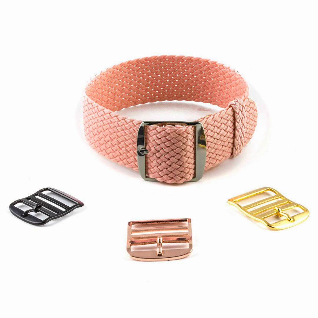 Braided Perlon watch strap (navy blue, brown, grey, black, white, green, red, blue jean...)
